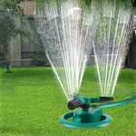 Limbjal® Automatic 360 ° Rotating Adjustable Round 3 Arm Lawn Water Sprinkler for Watering Garden Plants/Pipe Hose Irrigation Yard Water Sprayer Adjustable water sprayer (Pack 1)