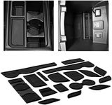 CupHolderHero fits Honda CRV Accessories 2015-2016 Premium Custom Interior Non-Slip Anti Dust Cup Holder Inserts, Center Console Liner Mats, Door Pocket Liners 17pc Set (Solid Black)