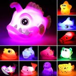 Bath Toys, 12 Pcs Light Up Ocean Se