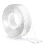 BNCHI 3CM*2MM*3M Nano Double Sided Tape Heavy Duty, Removable Transparent Strong Sticky Adhesive Mounting Tape for Carpet, Photos, Wall