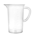 Eisco Measuring Jug with Tapered Spout - 1000ml | Raised Graduations Every 10ml | Easy to Read | Superior Chemical Durability | 177mm Tall x 158mm Wide | 88mm Bottom Diameter