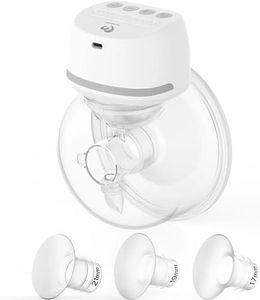 Bellababy Hands-Free Breast Pump Wearable, Wireless Pump Upgraded with Comfortable Flange 17mm, 19mm, 21mm Inserts, Low Noise, 4 Modes & 6 Levels Suction, 24mm flanges, 1 Pack