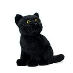 Simulation Black Cat Plush Toy, Super Soft and Cute Cat Stuffed Animal Plush Toy Lifelike Kids Girl Birthday Home Decor