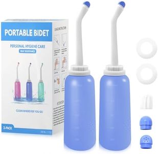 RUFCRIL Peri Bottle, Portable Travel Bidet with Carry Bag, TPE Material Can Be Boiled, 500ml Capacity with 2 Sealing Ring,Essentials for Postpartum Perineal Care, New Baby (Pack of 2)