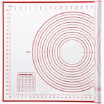 Yansumi Silicone Pastry Mat Extra Large Non-Slip Mat for Rolling Dough Pie Crust and Baking Non-Stick with Measurements(28x20, Red)