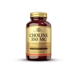 Solgar Choline 350mg - Healthy Liver Function - Supports Fat Metabolism - Essential Micronutrient - Vegan - 100 Vegetable Capsules