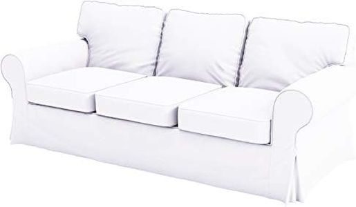 Good Life The Ektorp - Funda de Repuesto para sofá de 3 plazas Compatible con IKEA Ektorp, una Funda de Repuesto para sofá Ektorp (algodón denso Blanco)