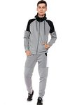 shelikes Mens Tracksuit Set Full Zip Up Hoodie Top And Jogging Joggers Bottoms Pants