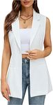 Kedera Womens Vest Dressy Casual V-Neck Button-Down Lined Suit Jacket Waistcoat Versatile Vests