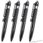 Tungsten Steel Tactical Pen for Glass Breaker Mutifunction Defense Pen (4 Pack)