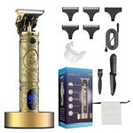 Suttik Mens Hair Clipper Cordless Professional Hair Trimmer with Charging Dock Beard Trimmer Haircut & Grooming Kit for Men Rechargeable LED Display