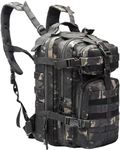 Small Military Tactical Backpack Army Assault Rucksack GYM Hiking Bug Out Bag, Blackcamo, Compact