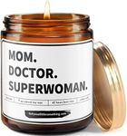 Mom, Doctor, Superwoman - 9oz Soy Candle ; Doctor Gifts for Women Who are Moms, Doctor Appreciation Gifts, Mother's Day Gifts for Doctors, Thank You Doctors Day Gift Ideas, Birthday Gift for Doctor