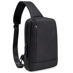 ecosmile Messenger Bag Sling Bag Crossbody Shoulder Bag for Men Women Travel Work Satchel Bags, Black