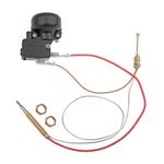 Timsec Outdoor Patio Heater Thermocouple Sensor and Tip Over Switch, with M8 x 1 End Connection Nuts, M6 x 0.75 Thermocouple Head Thread and 2 Screw Nuts, 16.2" Length Wire and 0.25'' Flat Terminal