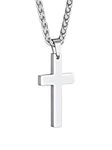 PROSTEEL Stainless Steel Cross Pendants 316L Stainless Steel Crucifix Necklace Chain Prayer Jewelry Cross Necklace
