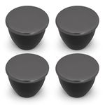 Plantex Knobs for Drawer/Knobs for Cabinets/Pull-Push Knobs for Kitchen,Bedroom Drawer & Wardrobe - Pack of 4 (Satin Black & Black)