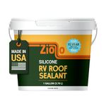 Ziollo RV Roof Sealant - Leak Repair 100% Silicone Liquid Rubber - Premium Waterproof Coating for Campers, Pop Up, Motorhomes, and Travel Trailers - Easy DIY Application - White 1 Gallon