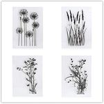 4PCS Dandelion Clear Stamps Lavende