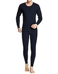 iWoo Long Johns for Men Base Layer Mens Thermal Underwear Top and Bottoms Ski Skins Inner Wear Pyjamas Soft Baselayers Manufacturer Size 4XL,(UK Size: XXL, Black)