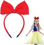 Ivyu Red Bow Headband - Blossom Powerpuff Girls, Snow White, Kiki Large Hair Band for Women, Girls, Halloween