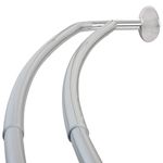 Zenna Home E35604SS, NeverRust Aluminum Double Curved Shower Curtain Rod, 45 to 72-Inch, Chrome