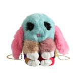 NAPP MALL Cute Rabbit Style Sling Bag Cute Soft & Fluffy Sling Bags For Girls Kids Cute Shaped Penguin Faux Fur side bags Crossbody Plush Purse Chain Shoulder (Multicolour)