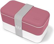 MONBENTO - Bento Box MB Original Blush with Compartments - 2 Tier Leakproof Lunch Box for Work/School Lunch Packing and Meal Prep - BPA Free - Food Grade Safe Food Containers - Pink