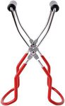 Eeoyu Canning Jar Lifter Tongs Stainless Steel Jar Lifter with Grip Handle for Home Kitchen (Red)