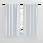 NICETOWN Bunk Bed Insulated Room Darkening Curtains - (Greyish White Color) W42 x L50, 2 Pieces, Modern Design Thermal Privacy Protection Window Treatment Drapes/Draperies for Bedroom