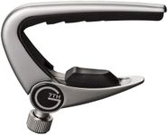 G7th Newport Guitar Capo, Steel String Silver - 60mm Low-Profile - Easy to Use Flip Lever with Fine-Tune Adjustment Knob - Compensated Pad - Perfect for 12 String Acoustic and Electric Guitars