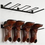 ORLESS Wader Hangers 4-Pair Boot Rack Garage Boot Storage, Cowboy Boot Holder, Metal Wire Organizer for Entryway