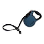 KONG Retractable Terrain Dog Leash for Small Dogs Upto 20kgs, Durable, Reflective, Tangle-Free, Safety Lock, Ergonomic Soft Grip Handle for Pet Hiking, Walks, Training, Blue, Small - 16ft/5m