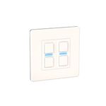 Lightwave LP22WHMK2 Smart Dimmer with Energy Monitoring, 2 Gang, White Metal - Works with Alexa, Google Assistant, HomeKit. iOS & Android Compatible