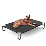 FAYDUDU Raised Dog Bed Elevated Dog Beds Large Washable Chew Resistant Dog Bed Off Floor Pet Bed for Indoor and Outdoor Use (L, Black)