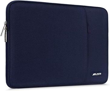 MOSISO 14 inch Laptop Sleeve Bag Compatible with MacBook, 13-13.3 inch Notebook, Compatible with MacBook Pro 14 inch M3 M2 M1 Chip Pro Max 2024-2021, Polyester Vertical Case with Pocket, Navy Blue