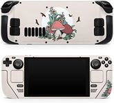 TACKY DESIGN Mushroom Skin Compatible with Steam Deck Skin, Kawaii Beige Steam Deck Accessories Vinyl 3m Decal Cute Full wrap Steam Deck Cover