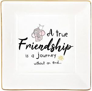 KLYJI Friendship Gifts for Women Friends Female Best Friend for Women Jewelry Dish Ring Birthday Happy Personalized Gifts Christmas