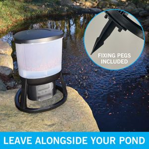 Evolution Aqua EvoFeed Automatic Fish Feeder – Outdoor Battery-Powered Pond Food Dispenser with Timer