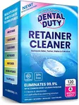 120 Retainer and Denture Cleaning Tablets (4 Months Supply) - Cleaner Removes Plaque, Stains from Dentures, Retainers, Night Guards, Mouth Guard, Aligners and Removable Dental Appliances