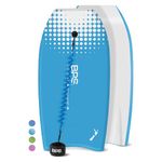 BPS 33" Bodyboard for Beach with Swim Fin Savers and Bodyboard Bicep Leash (Blue/White)