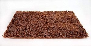 Tache Cotton Chenille High Pile Luxury Bathroom Rug Mat 16 x 24 - Soft Absorbent Shaggy All Area Carpet Rug for Bath Room tub Shower Bathmat Kitchen Doormat, Camel Brown