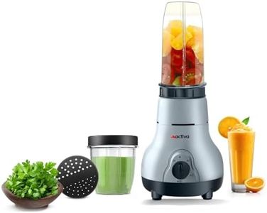 ACTIVA Easy Mix Nutri 2 Jar Mixer Grinder for Smoothies, Chutney & Shakes, Long Lasting Shock Proof Abs Body, Powerful 500 Watt Heavy Duty Motor With Nano Grinding Technology, 2 Years warranty-Black