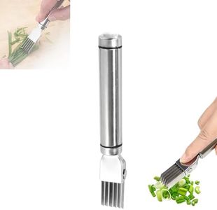 Shred Silk The Knife, 2025 Green Onion Cutter Stainless Steel Chopped Kitchen Slicing Tool Cutter for Vegetables Onion Garlic, Multifunctional Kitchen Food Vegetable Cutter Kitchen Gadget