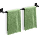 DOKU Towel Rail Wall Mounted, 60CM/24 Inch Stainless Steel Towel Holders for Bathrooms, Matte Black Towel Bar, Modern Towel Rack TowelHolder