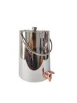 Steel Matka with tap 10 Litre | Water Dispenser with tap | Steel Water Pot with tap 10 LTR - with Handle & Lockable lid Vertical