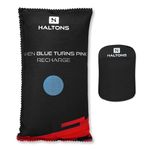 Haltons Silica Gel Dehumidifier 1kg - Reusable Moisture Absorber with Built-in Indicator & Anti-Slip Pad - Prevents Dampness & Condensation - Ideal for Cars, Closets, Storage - 28x16x4cm