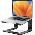 LORYERGO Laptop Stand, Ergonomic Laptop Riser Laptop Mount for Desk, Notebook Stand Compatible with All 10-15.6” Laptops, Black