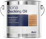 Bona Decking Oil Mahagony Shade (2.5 Ltrs) (88 oz) (Coverage 200-225 Sqft/Litre, Cost 3343 Per Litre) (for Outdoor | Exterior Wooden Surfaces, Wood Polish) Cobalt Free | Wood Oil | Wood Finish