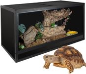 REPTI ZOO 120 Gallon Wooden Reptile Tank, 48x24x24” Reptile Terrarium for Bearded Dragon Gecko Ball Python Snake Chameleon Turtle, Light Weight Reptile Enclosure Habitat Cage